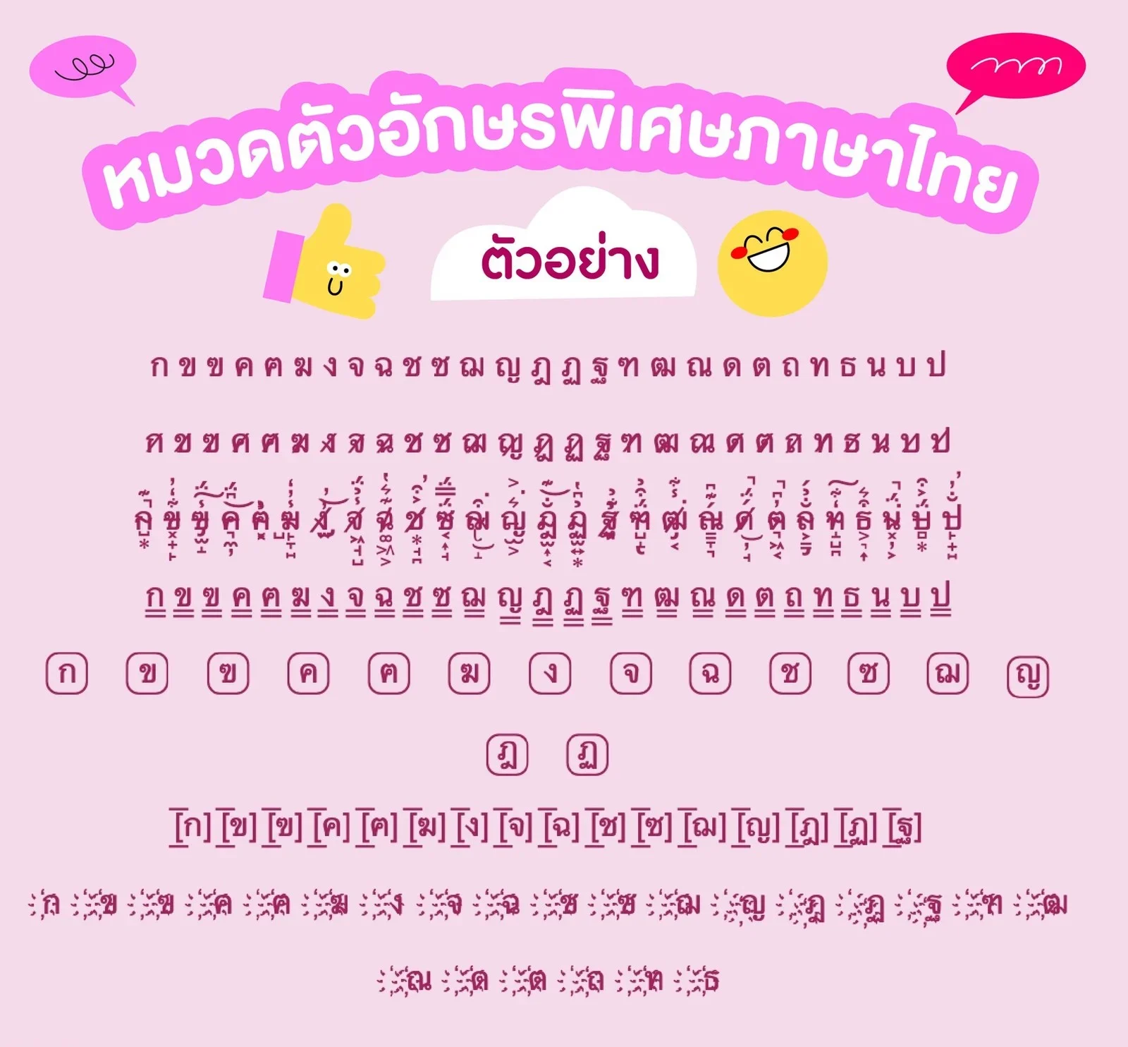 ตัวอักษรพิเศษภาษาไทย